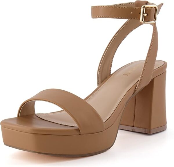 CUSHIONAIRE Women's Cherry platform dress sandal +Memory Foam and Wide Widths Available