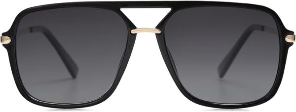 SOJOS Sunglasses for Women & Men, Square, Retro, Polarized Lens, Trendy Aviator, 90s Shades