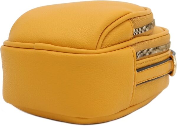 FashionPuzzle Two Compartment Mini Oval PU Leather Crossbody Bag - Image 5