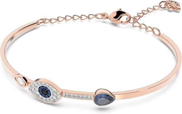 Swarovski Women's Symbolica Evil Eye Bangle Bracelet, Blue Crystal - Image 2