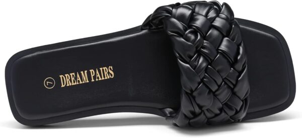 DREAM PAIRS Women's Square Open Toe Slide Sandals - Image 3