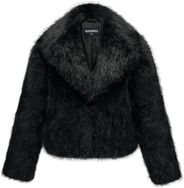 GRAN ORIENTE Women's 2024 Winter Furry Faux Fur Jackets