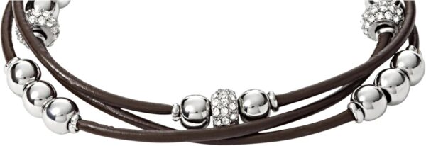 Fossil Women's Stainless Steel and Genuine Leather Bracelet for Women - Image 3