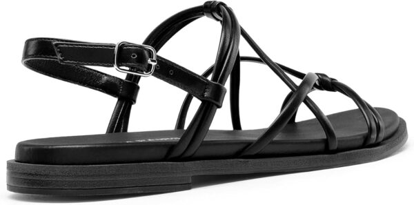 DREAM PAIRS Women's Sandals Cross Strappy Gladiator Dress Flat Sandals Daily Casual Comfortable Summer Shoes - Image 5