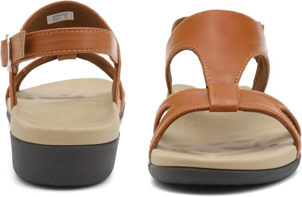 UTENAG Women's Comfortable Arch Support Walking Flat Sandals - Image 4