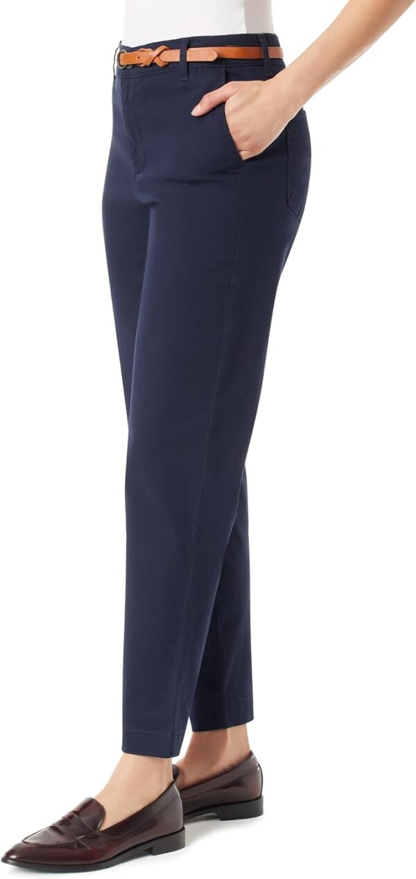Gloria Vanderbilt Women's High Rise Belted Tapered Trouser Pant Standard - Image 2