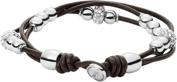 Fossil Women's Stainless Steel and Genuine Leather Bracelet for Women - Image 2