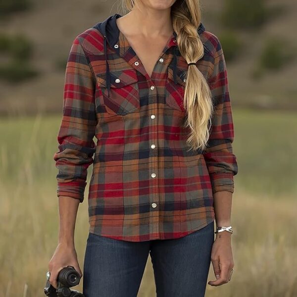 Legendary Whitetails Women's Lumber Jane Hooded Flannel Shirt - Image 4