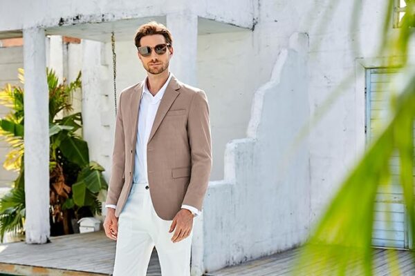 GRACE KARIN Casual Blazer for Men Slim Fit Mens Suit Jacket Lightweight Sport Coat Two Button - Image 6