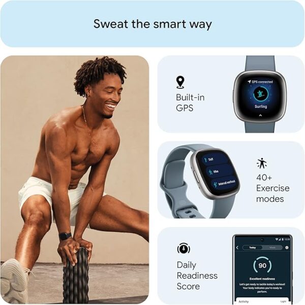 Fitbit Versa 4 Fitness Smartwatch with Daily Readiness, GPS, 24/7 Heart Rate, 40+ Exercise Modes - Image 2