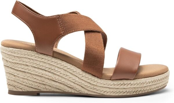 DREAM PAIRS Womens Platform Espadrilles Wedge Sandals, Slip on Elastic Ankle Strap Sandals for Women Casual Dressy Summer - Image 2