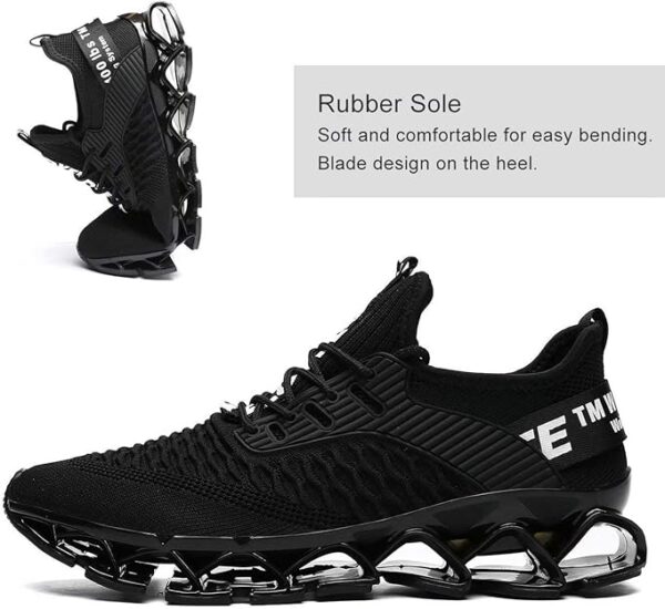 Vooncosir Men's Fashion Sneakers Breathable Mesh Running Shoes Blade Non Slip Soft Sole Casual Athletic Walking Shoes - Image 2