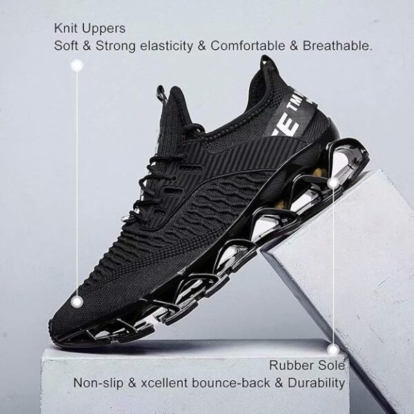 Vooncosir Men's Fashion Sneakers Breathable Mesh Running Shoes Blade Non Slip Soft Sole Casual Athletic Walking Shoes - Image 5