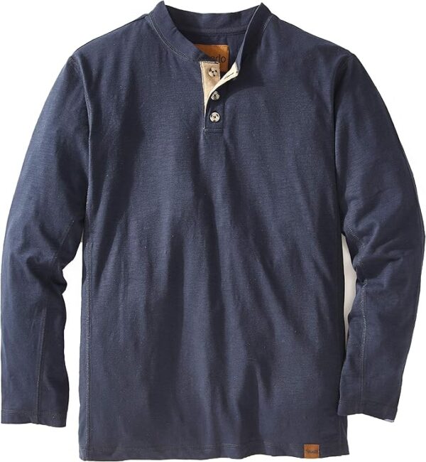 Venado Henley Long Sleeve Shirts for Men - Mens Henley with Flex Material