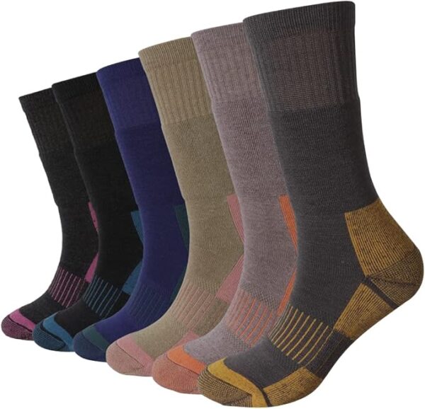 EnerWear Unisex 4/6P Pack Merino Wool Outdoor Hiking Trail Crew Sock