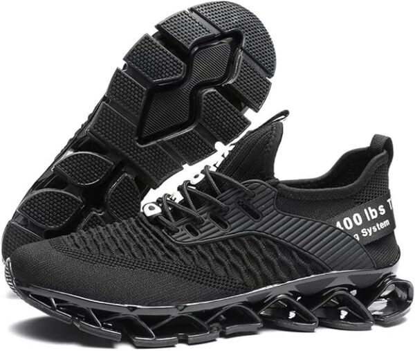 Vooncosir Men's Fashion Sneakers Breathable Mesh Running Shoes Blade Non Slip Soft Sole Casual Athletic Walking Shoes - Image 4