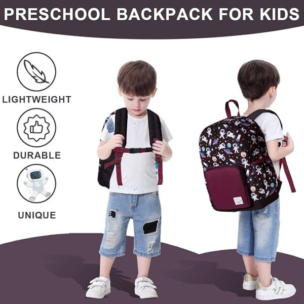 VASCHY Kids backpacks, Cute Lightweight Water Resistant Preschool Backpack for Boys and Girls Chest Strap - Image 5