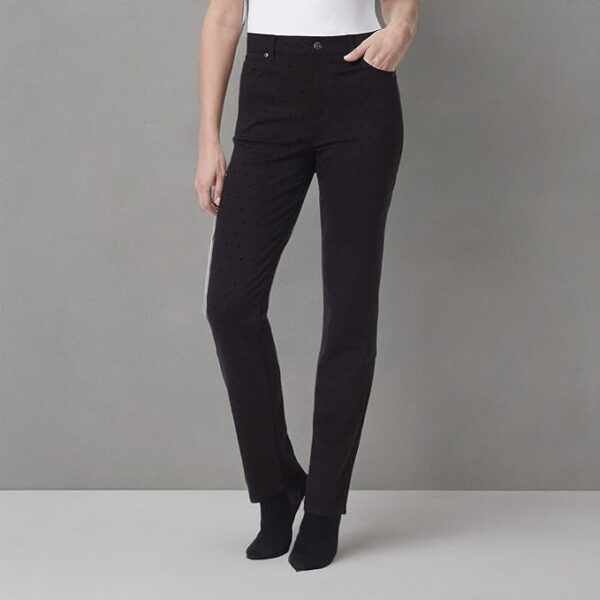 Gloria Vanderbilt Women's Petite Amanda Ponte High Rise Knit Pant - Image 3