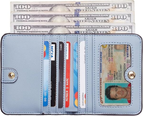Toughergun Wallet Women Rfid Blocking Small Compact Bifold Luxury Leather Pocket Wallet Ladies Mini Purse with ID Window - Image 2