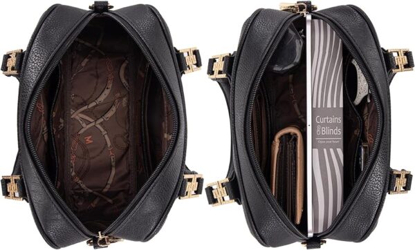 Montana West Small Top Handle Purse for Women Crossbody Satchel Handbag Barrel Bag - Image 6