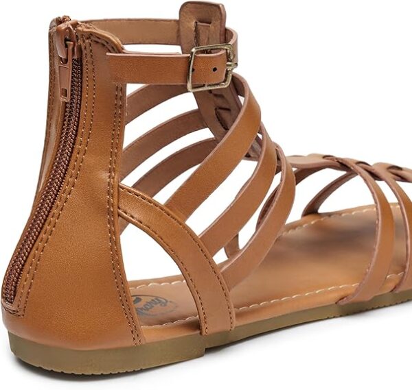 Trary Women's Sandal, Comfortable Gladiator Sandals Ankle Strap Flats Sandalias Para Mujer Beach Sandals Wide Width Open Toe Cross Strappy Sandals - Image 3