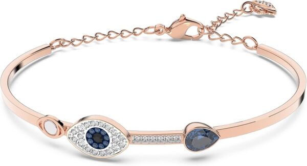 Swarovski Women's Symbolica Evil Eye Bangle Bracelet, Blue Crystal