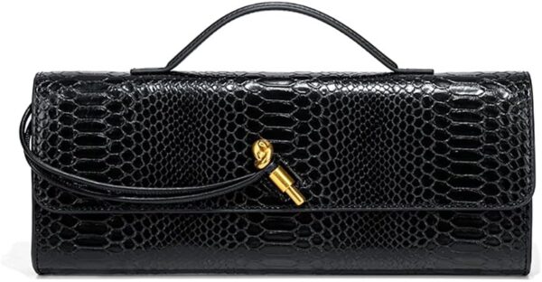 Womens Fashion Leather Clutch Bag Crocodile Print Evening Handbag Crossbody Tote Bag