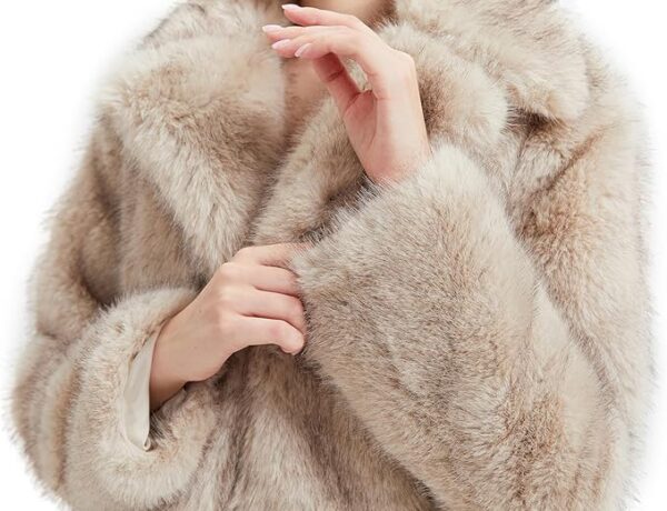 GRAN ORIENTE Women's 2024 Winter Furry Faux Fur Jackets - Image 4