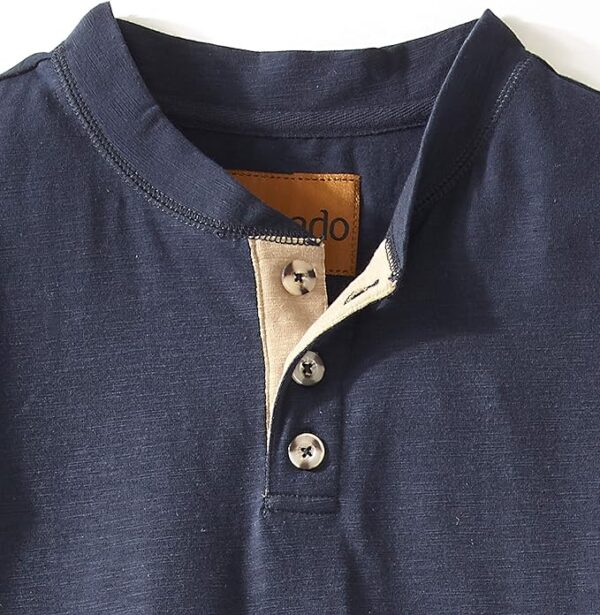 Venado Henley Long Sleeve Shirts for Men - Mens Henley with Flex Material - Image 2