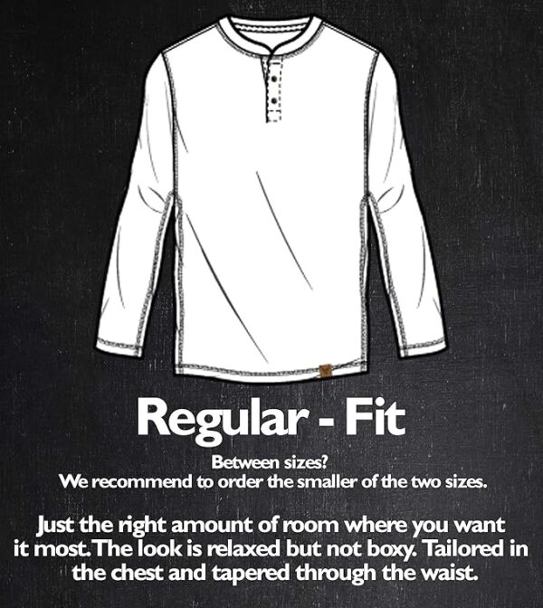 Venado Henley Long Sleeve Shirts for Men - Mens Henley with Flex Material - Image 4