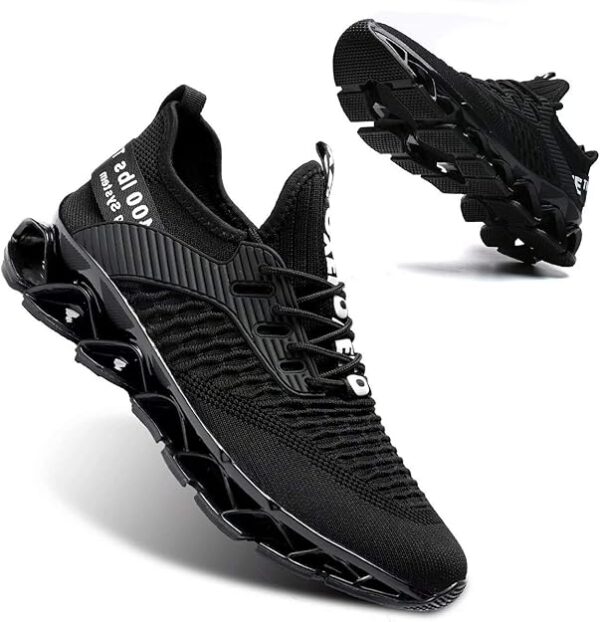 Vooncosir Men's Fashion Sneakers Breathable Mesh Running Shoes Blade Non Slip Soft Sole Casual Athletic Walking Shoes