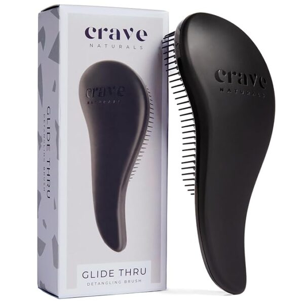 Crave Naturals BIGGIE Glide Thru Detangling Brush - Detangler Hairbrush for Wet or Dry, Curly or Straight Hair