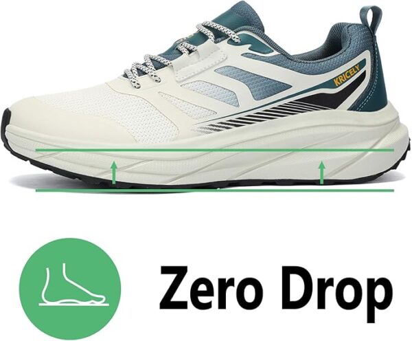 Kricely Men's Trail Running Shoes Wide Toe Box Shoes for Men Walking Sneakers - Image 3