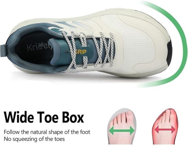 Kricely Men's Trail Running Shoes Wide Toe Box Shoes for Men Walking Sneakers - Image 2