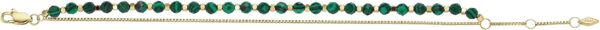Fossil Women's Stainless Steel Gold-Tone Malachite Bead Bracelet, Color: Gold/Malachite (Model: JF04541710) - Image 4