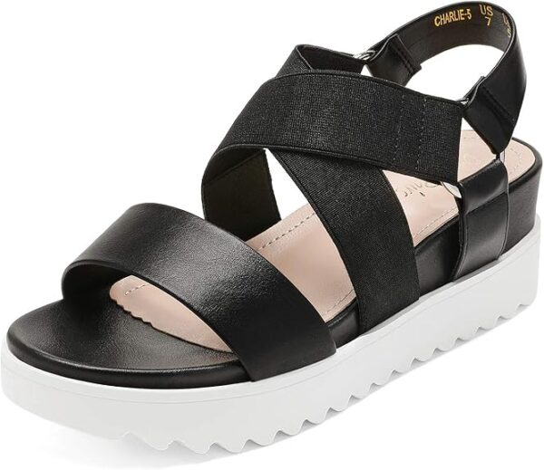 DREAM PAIRS Women’s Open Toe Ankle Strap Platform Wedge Sandals