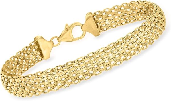 Ross-Simons Italian 14kt Yellow Gold Bismark-Link Bracelet. 7.5 inches