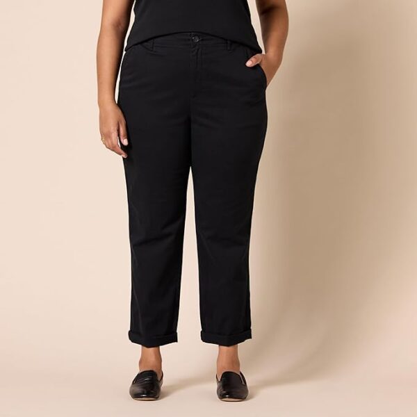 Amazon Essentials Women's High-Rise Regular-Fit Ankle-Length Tapered-Leg Khaki Pant - Image 5