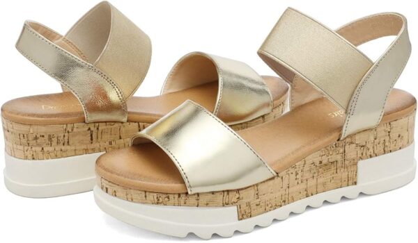 DREAM PAIRS Women's Open Toe Ankle Strap Casual Flatform Platform Wedges Sandals - Image 2