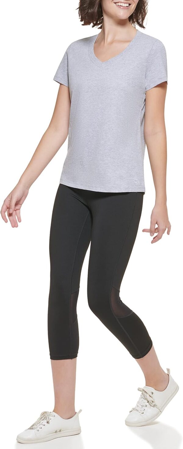 Calvin Klein Performance Women's Short Sleeve T-Shirt, Pearl Heather Grey, X-Large - Image 2