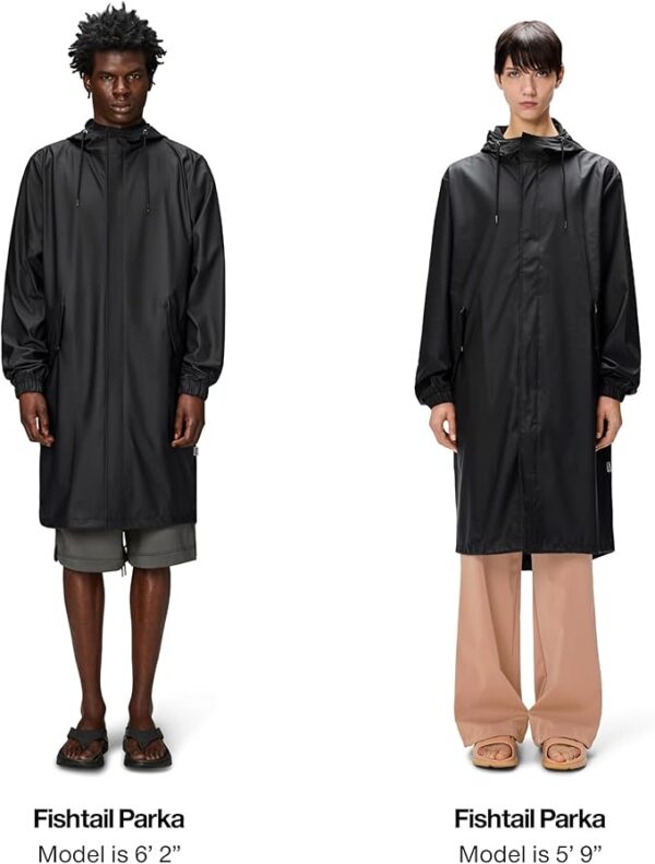 RAINS Fishtail Parka Coat for Men and Women - Waterproof jacket with Elasticated cuffs - Image 4