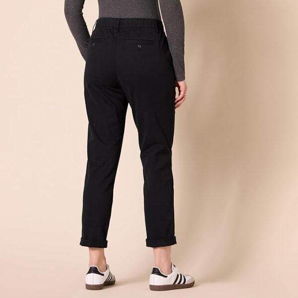 Amazon Essentials Women's High-Rise Regular-Fit Ankle-Length Tapered-Leg Khaki Pant - Image 2
