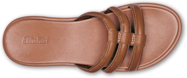 OLUKAI Tiare Women's Slide Sandals, Premium Leather & Stylish Design, All-Day Comfort & Support - Image 2