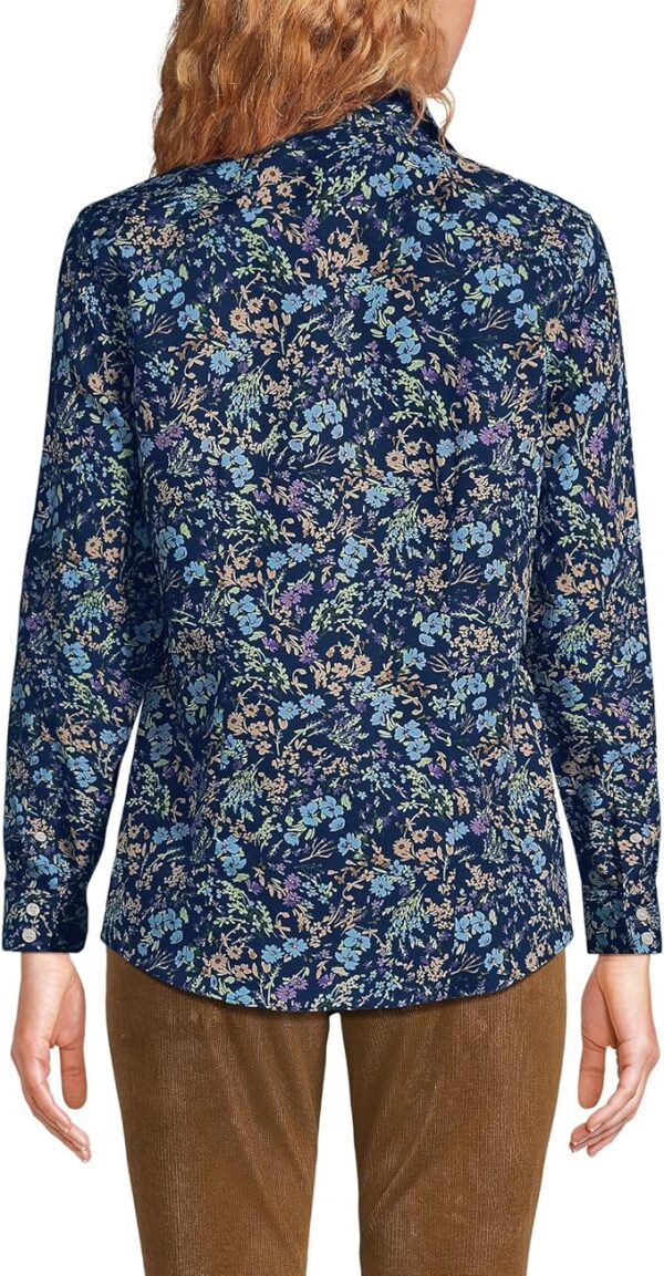 Lands' End Women's Pinwale Cord Long Sleeve Shirt - Image 2